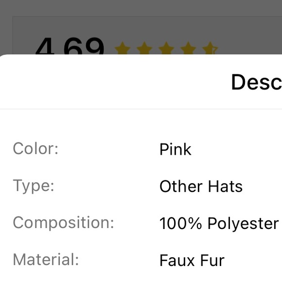 Solid plush hat - Picture 5 of 5